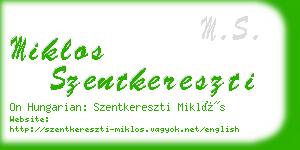 miklos szentkereszti business card